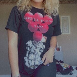 Steven King IT You’ll Float Too Clown Horror Graphic Tee